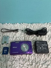 Nikon COOLPIX S3300 Purple Compact Digital Camera Tested Working Japan