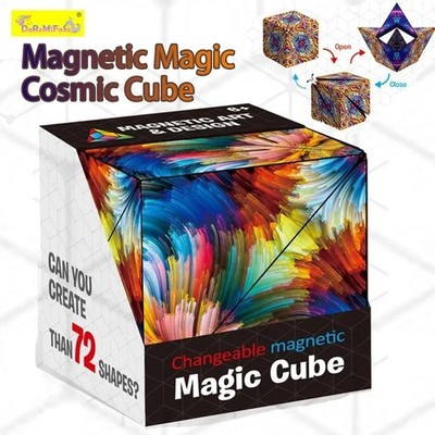 Verschiedene veränderbare magnetische Zauberwürfel 3D Hand Flip Puzzle Anti Stress Geschenk Spielzeug @