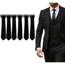 6 formelle Herrenkrawatte unifarben schwarz klassisch elegant Party Arbeit Hochzeit Halsbekleidung