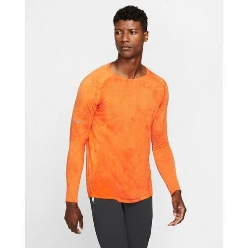 NIKE Tech Pack Mens Long Sleeve Running Top Orange XL NEW $100