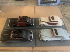 4 X JAGUAR 1/43 RESIN CAR MODEL BY NEO MODELS: MARK V VIII IX 5 8 9
