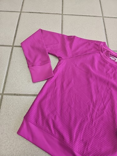 NWT Girls Size M(7/8) MTA Sport Magenta Purple Textured Long Sleeve Active Top - Picture 4 of 8
