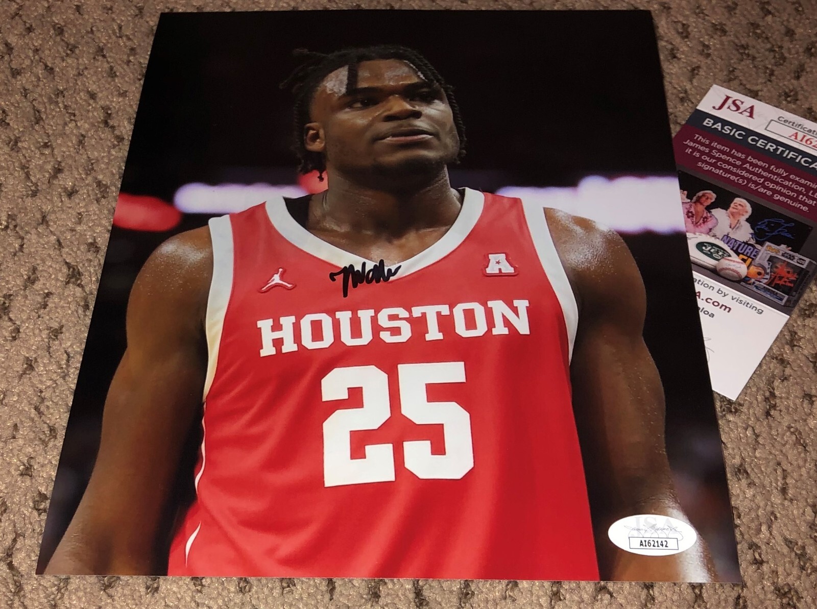 JARACE WALKER SIGNED 8X10 PHOTO HOUSTON COUGARS BASKETBALL AUTOGRAPH JSA 