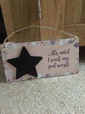 Shabby Chic Memo Board Weight Goal Sign Great For The New Year