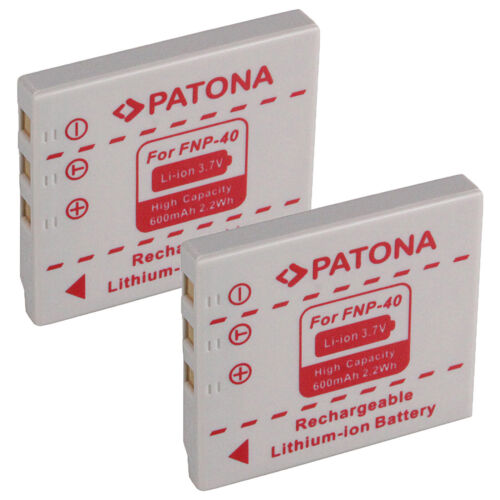 2x Batterie Patona 600mAh LI-ION für Pentax Optio A10, A20, A30, L20, S, S4, S4i - Bild 1 von 1