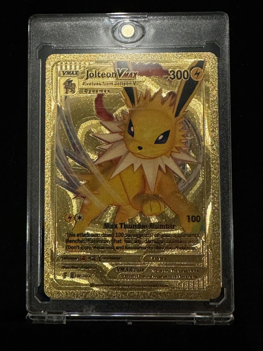 pokemon cards Jolteon VMAX 051/203 HP300 - Gold Foil Fan Art | eBay