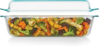 Deep 5.2-Qt (9''X13'') 2-In-1 Glass Baking Dish With Glass Lid, Extra Large 