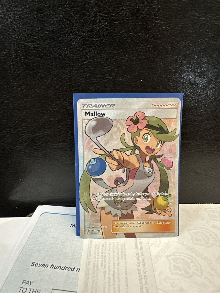 FULL ART Mallow ULTRA RARE Pokemon 145/145 SM Guardians Rising Holo Trainer  - LP | eBay