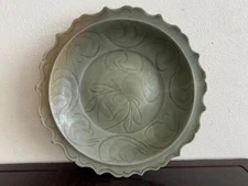Chinese Ming Dynasty Longquan Celadon Plate / W 26[cm] / Bowl Qing Yuan Pot