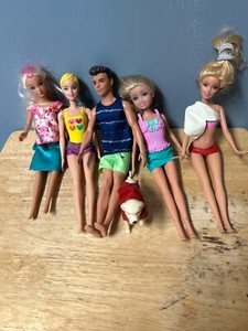 Lot of Six Babie: One ken and five Barbies