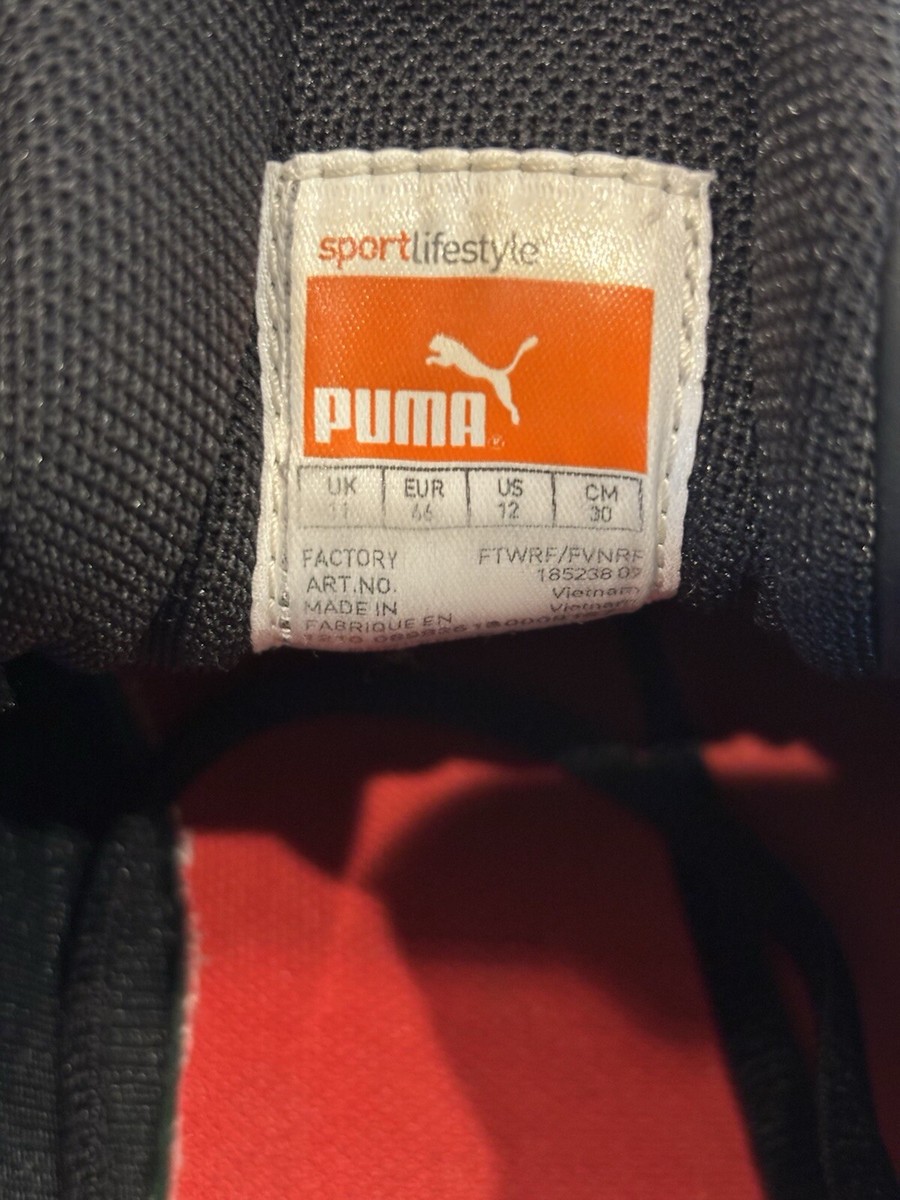 エクセレント Puma Cell Turin Perf 185238 07 Sneakers Men's Size 12 Black White
