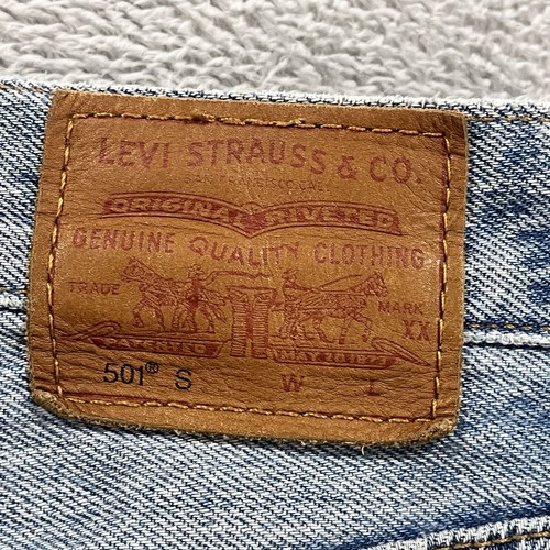 Levis Premium 501 Jeans Skinny Women's 25x28 Button Fly Distressed Big E - Picture 4 of 15