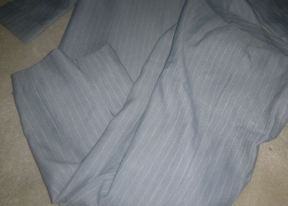 giorgio sant angelo серый n белая полоса 2 пуговицы брюки костюм размер 14 - Изображение 3 из 4