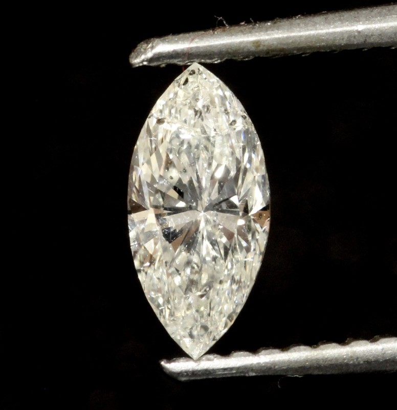 loose EGL certified marquise .55ct diamond I1 I Natural fancy cut estate 