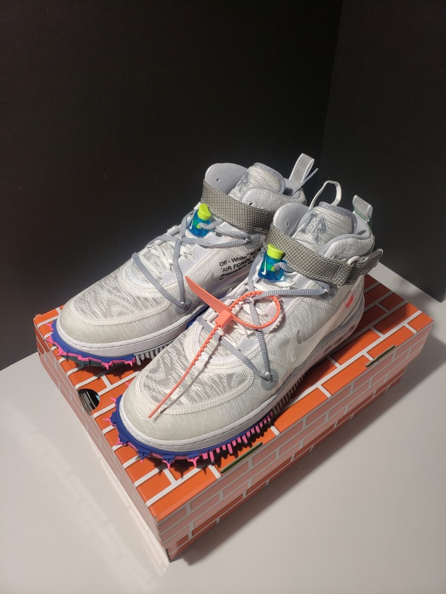 NEW Nike Air Force 1 Mid Off-White White Clear White DO6290-100 Mens 9.5 US 43 e s-l400.jpg main image 2