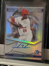JORDAN WALKER 63/250 ROOKIE AUTO Class of 2020 Bowman Chrome REFRACTOR RC GM/MT