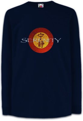 SERENITY LOGO Kinder Langarm T-Shirt Movie Blue Sun Joss Whedon Firefly Symbol
