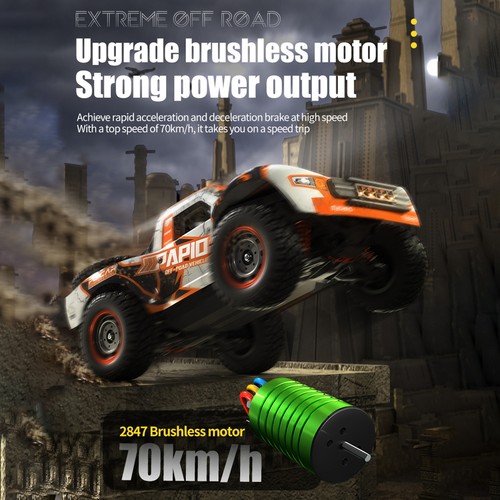 1/14 2.4GHz 4WD RC Racing Car 70KM/H Brushless High Speed Off-Road Drift Truck - Picture 6 of 12