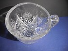 Imperial Glass COSMOS CLEAR Coffee Mug Cup  4 1/2" Vintage Retired Pattern — photo 2
