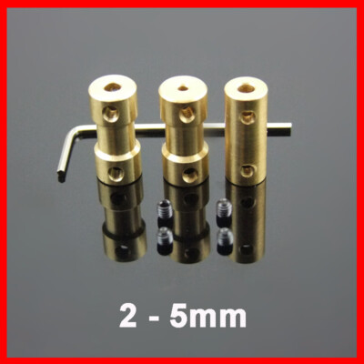 Motor Copper Shaft Coupling Coupler 2-5mm Motor Joint Connector Sleeve Adapter