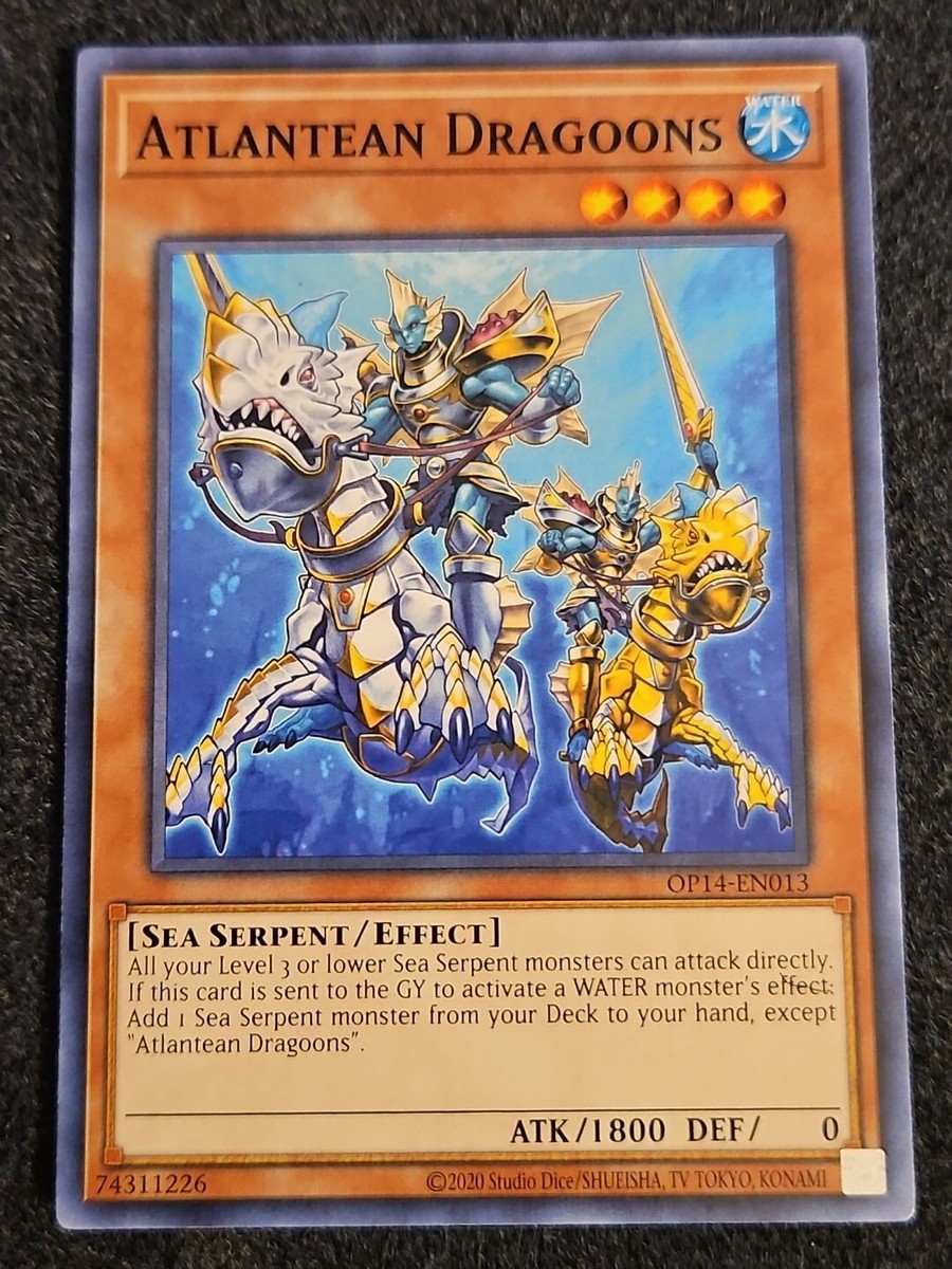 atlantean cards yugioh Structure Deck Realm of the Sea Emperor Single Card Common Attack Squad SDRE-EN006 who reigns over the depths Atlantean Dragoons - OP14-EN013 -