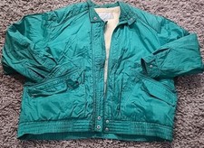 Rainbow West Ski Jacket Size L Green Puff Jacket Vintage 