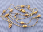 Vintage Miriam Haskell Gold tone Long Chain Necklace 60"