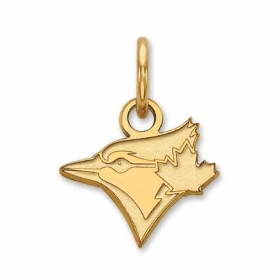 10k Gold MLB Toronto Blue Jays Vogel und Blatt XS Anhänger