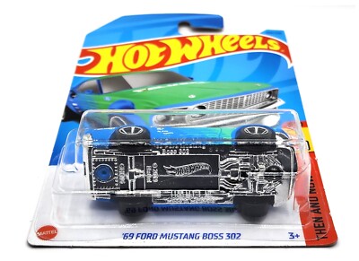 Hot Wheels '69 Ford Mustang Boss 302 – Then & Now Serie 10/10, Short Card, Falken Reifen, Mattel 2023
