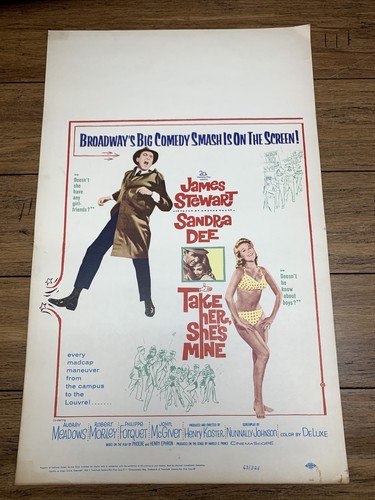 Take her, She’s Mine (1963) Original US Window Card Movie Poster 14x22 CV JD