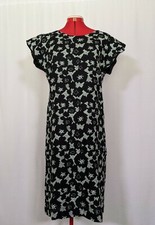 Mina Perhonen Embroidered Black Dress 38 Japan
