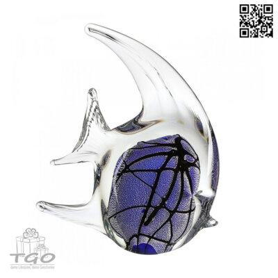 Gilde Glas Deko Skulptur Fisch ''Big Sklalar'' 21cm- 27732