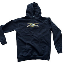 Anti Hero Skateboards Hoodie Sweatshirts Size XL Black Classic Eagle Logo