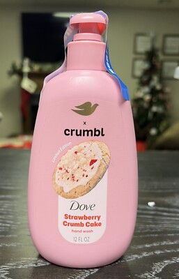Dove Crumbl Moisturizing Liquid Hand Wash Strawberry Cookie 12OZ Limited Edition