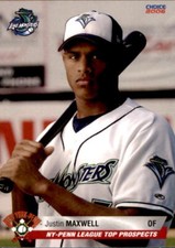2006 New York-Penn League Top Prospects #9 Justin Maxwell Olney Maryland MD Card