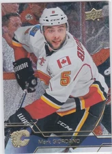 16/17 UD...MARK GIORDANO...RAINBOW SPECKLED GOLD FOIL...CARD # 28...FLAMES