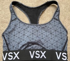 Victoria Secret VSX Black / Gray Sports Bra XS NICE