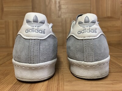 Vintage Adidas Campus 80s J-Crew Gray White Leather Sz 10.5 Men's  Sneakers LE | eBay