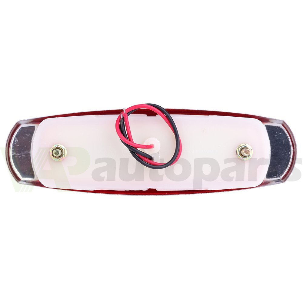 12pcs Red Sealed Side Marker Clearance Light Fish Shape 12 LED For Truck Trailer