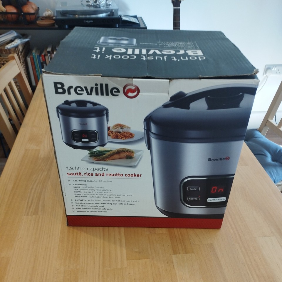 Breville 1.8L Stainless Steel Rice Cooker & Steamer 10 Cup Capacity