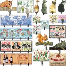 PORTACHIAVI APPENDIABITI TARGA retrò casa cucina metallo gancio legno portafoto tazza da appendere