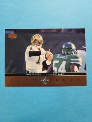 JIM EVERETT 1996 UPPER DECK TEAM TRIO FOOTBALL CARD # TT57 E9927