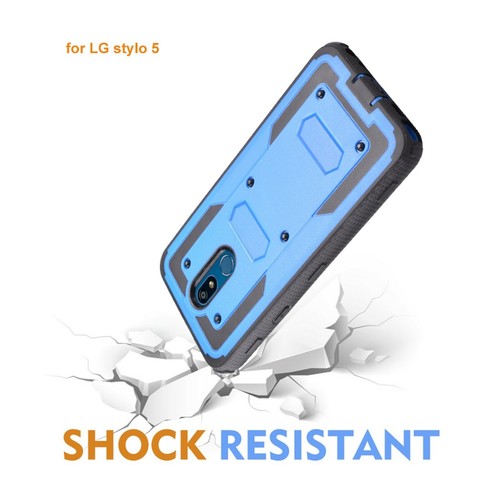 For LG STYLO 5 Full Body Rugged Holster Defender Armor Case + Built in Screen  - Picture 25 of 63