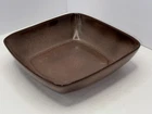 Vintage Frankoma Pottery Plainsman Brown 5NS Square Salad Serving Bowl MCM 50s