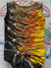 Girls Rhythmic Gymnastics Leotard with Rhinestones   Competition Costume