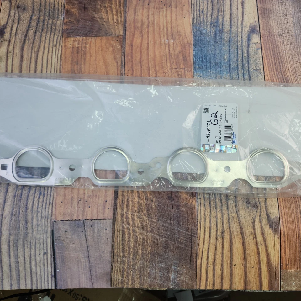 GM 12594171 2006-2013 C6 Chevrolet Corvette Metal Exhaust Manifold Gasket OEM - Image 4 of 4
