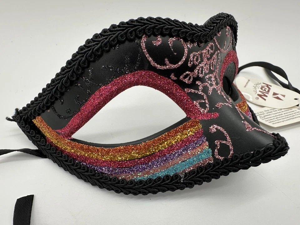 Colorful Glitter Masquerade Mask - Image 3 of 4
