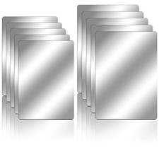 10 Pieces School Shatter Proof Plastic Mirrors, 4 X 6 Inch and 6 X 8 Inch, Plast