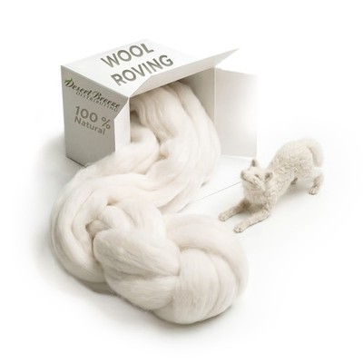 Wool Roving Top   8 OZ Natural Corriedale, Bulk Pack, Best Core Wool for Need...