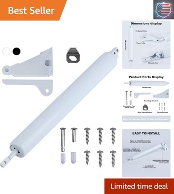 Storm Door Closer,1 Set Screen Door Closer,Pneumatic Door Bracket, Window Clo...